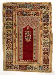Alfombra de oración, Kula, Anatolia (lana)