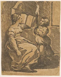 Una Sibila leyendo hacia la derecha, ca. 1517-18