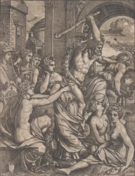 Hércules persiguiendo a la avaricia del templo de las musas, ca. 1520-27