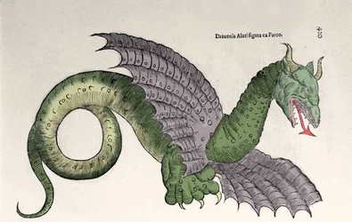 Representación de Ambroise Paré (1509-1590) en su libro "Monstruos y maravillas". Grabado de Ulisse Aldrovandi (1522-1605), "Monstrorum Historiae", Bolonia 1642