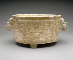 Jarrón trípode con asas de pájaro, Clásico Terminal, 800-1000