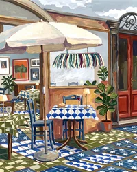 Una terraza de cafetería con mucho encanto