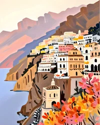 Colorido pueblo de la Costa Amalfitana