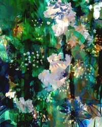 Abstracción floral exuberante