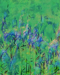 Abstracción de un verde exuberante