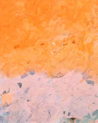 Abstracto en tonos naranja y rosa