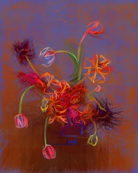 Flores abstractas llenas de colorido