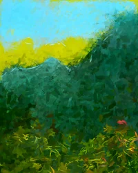Un paisaje montañoso lleno de vida