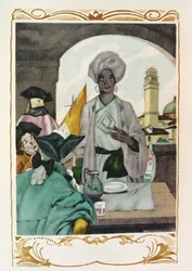 Ilustración de "Candide" de Voltaire, publicada por Gibert Jeune