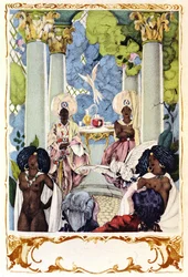 Ilustración de "Candide" de Voltaire, publicada por Gibert Jeune
