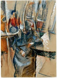 Interior con dos figuras femeninas, 1916