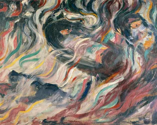Estados de ánimo: despedidas por Umberto Boccioni (1882-1916), (detalle)