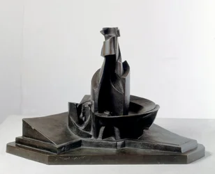 Desarrollo de una botella en el espacio (Líneas y fuerza de una botella), 1912, 38,1 cm, Milán, Museo del Novecento