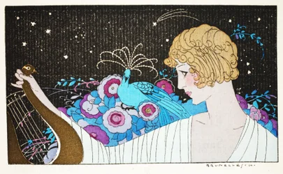A Mademoiselle P ..de Courcy (impresión en plantilla)