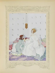 En cuanto la reconoció, se arrojó a sus pies, ilustración de "Contes du Temps Jadis", o "Cuentos de tiempos pasados", p.48