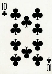 10 de tréboles de una baraja de cartas de Goodall & Son Ltd.