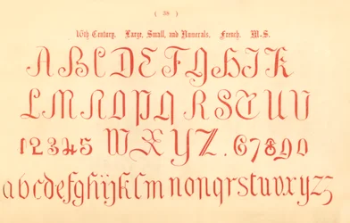 Siglo XVI. Grandes, pequeños y números. Francés. MS., 1862