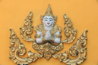 20151030, Vientiane, Laos: Templo budista Wat Si Muang (Simuong). Diosa budista