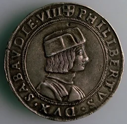 4-Testoon. Ducado de Saboya, Italia, Anverso: Filiberto II, Duque de Saboya, 1497-1504