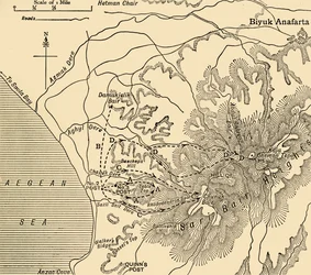 Avance de ANZAC, península de Gallipoli, Primera Guerra Mundial, 1915