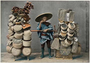 Un comerciante de cestería, c. 1890
