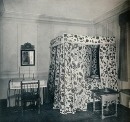 Un dormitorio de la casa del Mayor Nicholas Sewall, en Secretary