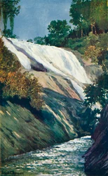 Una cascada en Tijuca, Río, 1914
