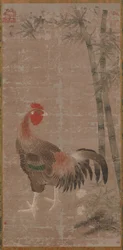 Un gallo y bambúes, dinastía Ming, ca. 1105-1135