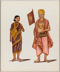 Una Pareja de la serie Trajes y Profesiones, mediados de 1800