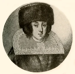 Una dama holandesa con gorro y manto de piel, 1644, 1937