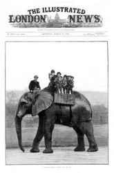Un paseo de despedida en Jumbo, Zoológico de Londres, 1882