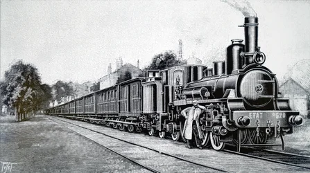 Un tren de ferrocarril estatal francés