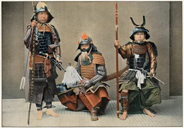 Un grupo de samuráis, c1890