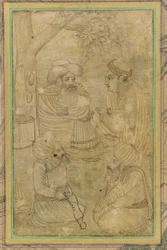 Un hindú y tres mahometanos, siglo XVII