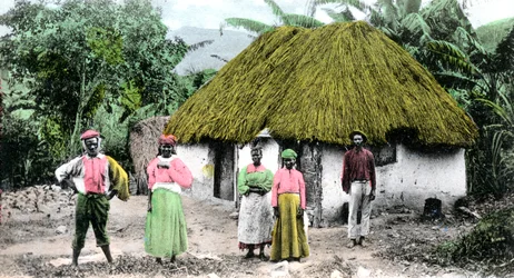 Una aldea jamaicana, c1900s