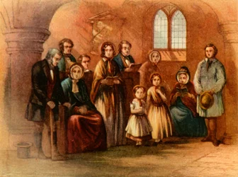 Una Congregación Victoriana Media, 1860