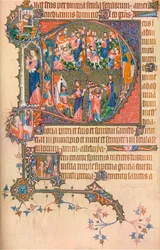 Una página del Salterio-Horas de Egerton Bohun