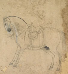 Un caballo ensillado, c. 1750