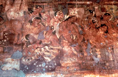 Una escena de Mahajanaka, India, siglo II a.C.