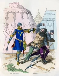 Un Sargento de Armas del rey arresta a un saqueador de la milicia, 1290-1330 1882-1884