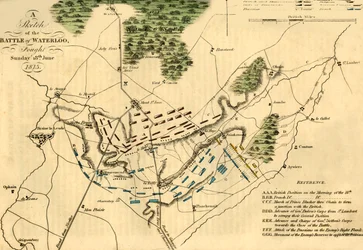 Un boceto de la Batalla de Waterloo, 18 de junio de 1815, 1816