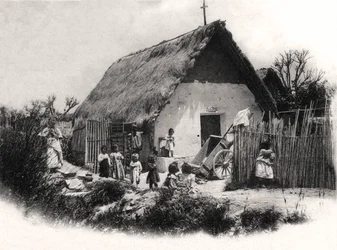Una choza sudamericana, c. 1900s
