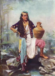 Una niña siria en un manantial, 1902