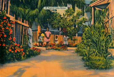 Una escena típica de un camino, c. 1940s