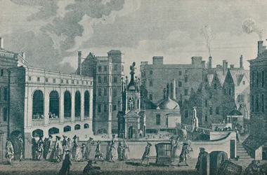 Vista de los Baños del Rey y la Reina y la Gran Sala de Bombas en Bath, 1907
