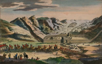 Una vista de la célebre Gran Muralla China, 1782