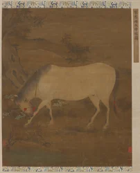 Un caballo blanco, dinastía Ming, siglos XIV-XV