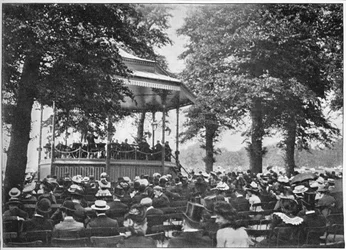 Una banda en Hyde Park, Londres, c. 1901