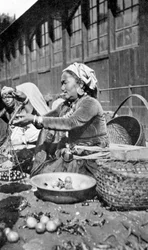 Un bazar en Darjeeling, Bengala Occidental, India, c. 1910