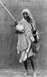 Un mendigo, India, siglo XX